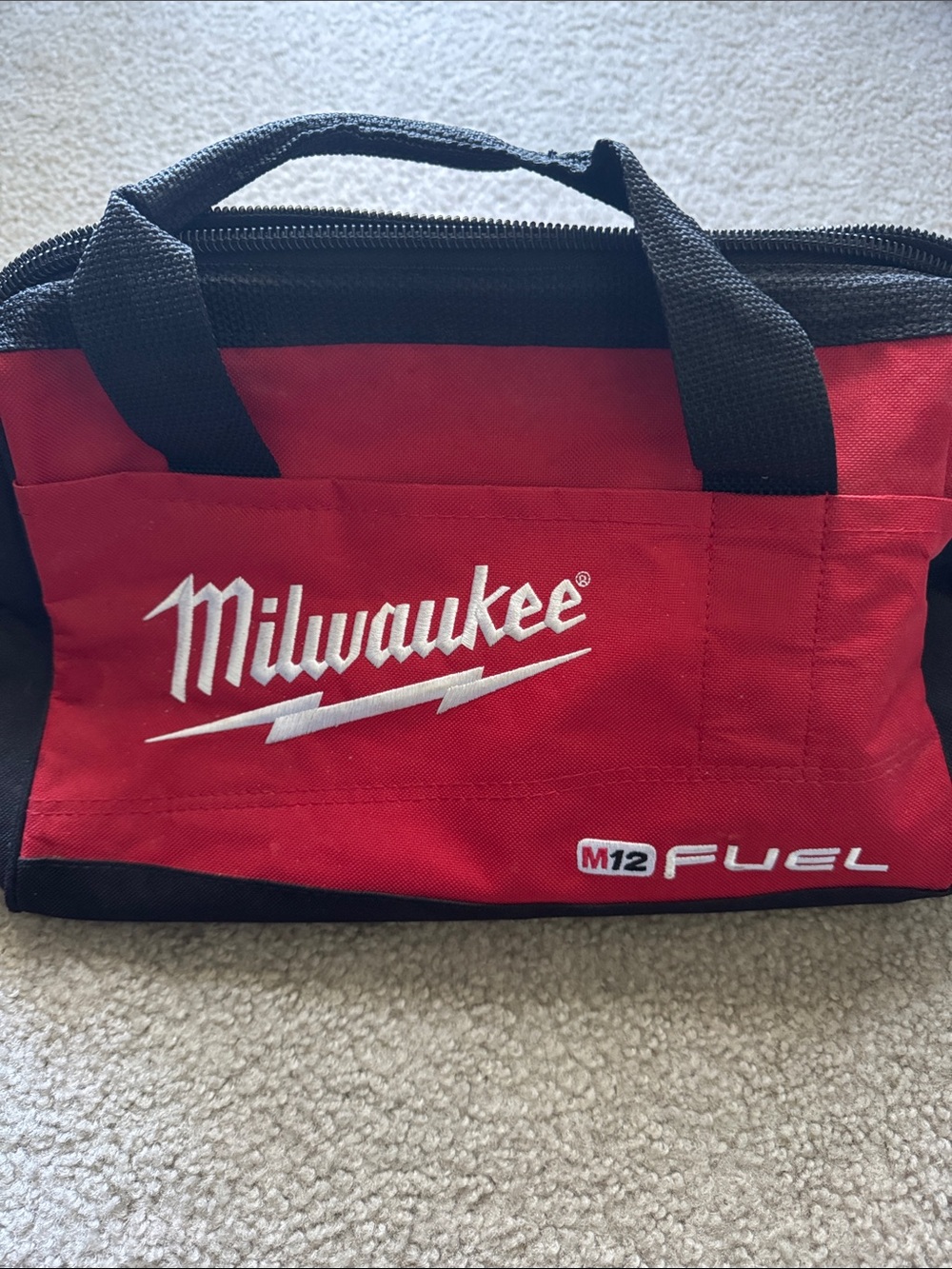 Milwaukee Red M12 Fuel Compact Tool Tote - Durable Storage Bag